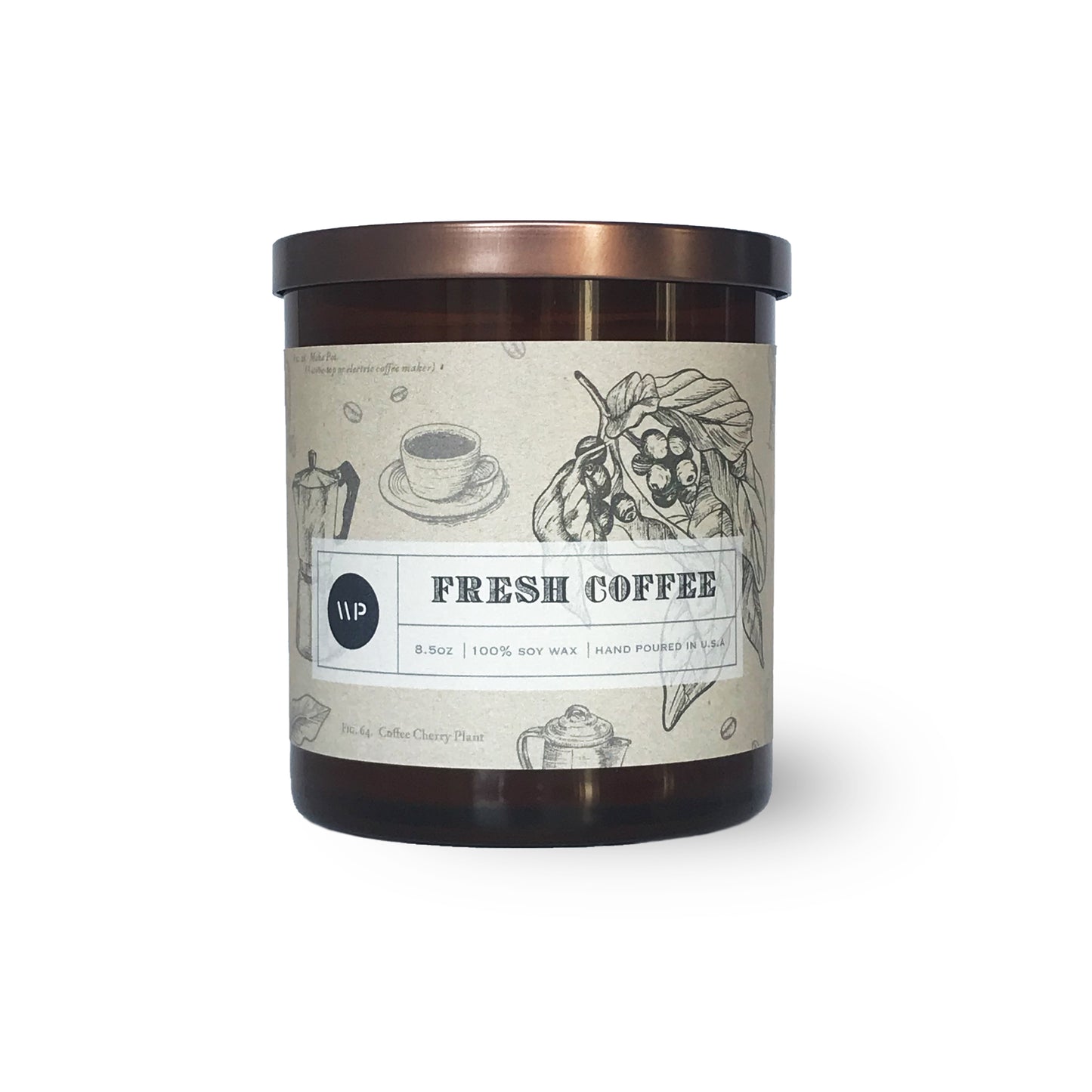 Fresh Coffee candle by wick and paper